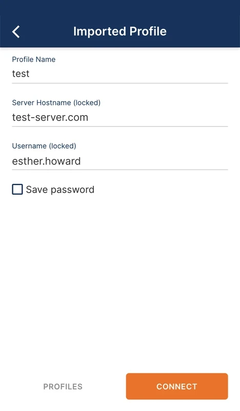 OpenVPN Connect — στιγμιότυπο οθόνης 1